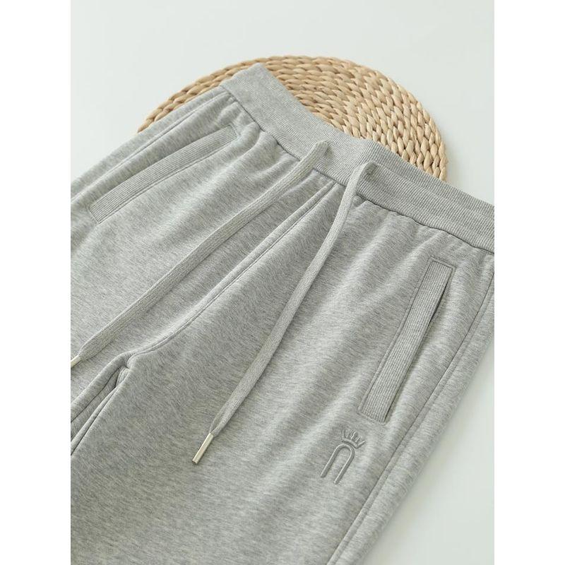 2025 New Sweat pants Women Spring and Autumn Women Loose Ankle-tied Plus size Sweatpants Casual High Waist Drawstring Gray Pants