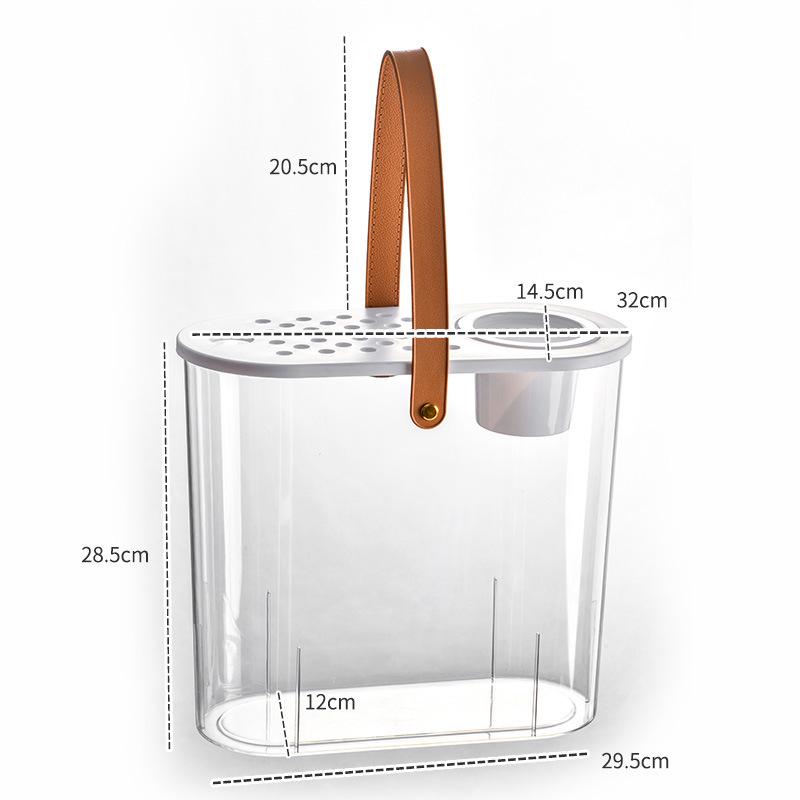 Acrylic Transparent Fish & Flower Arrangement Tank