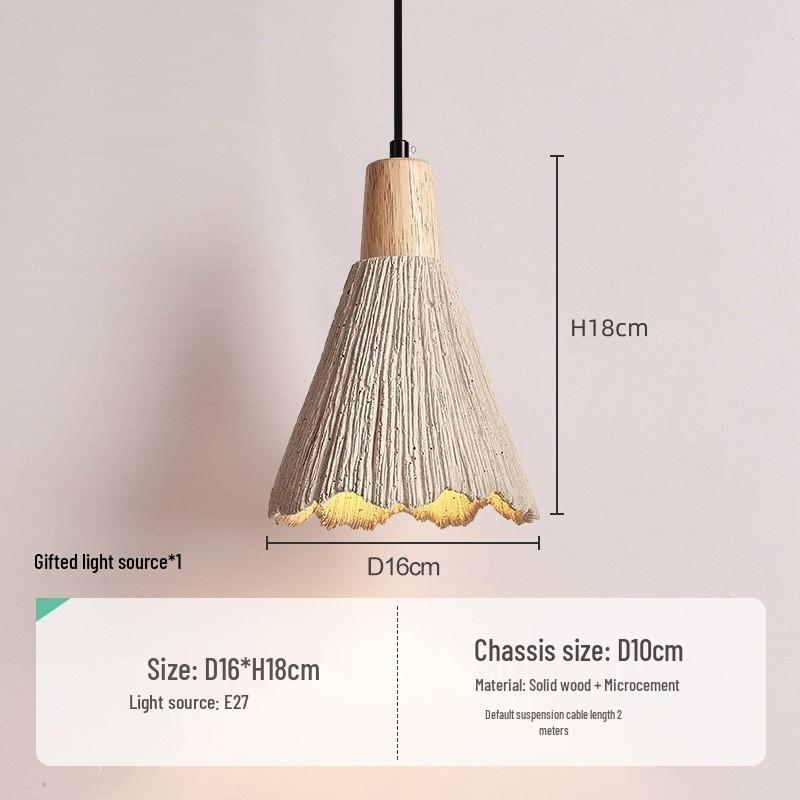 Japanese Wabi-Sabi Yellow Travertine Pendant Light, Retro Mid-Century Style for Bedroom, Homestay, or Restaurant.