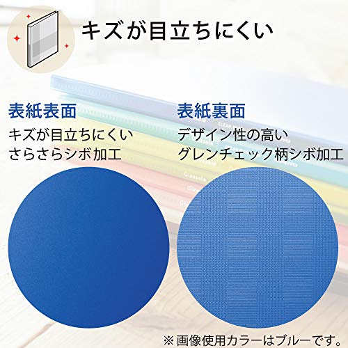 Kokuyo File Clear Book Grassel Fixed Type 5-Pack A4 20 Sheets Cool Colors 99K-LA-GL20X5-2