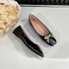 Women's Square Toe Ballet Flats Slip-On Dressy Shoes Business Casual Comfortable Foldable Work Loafers for Women Walking Flat Shoes Ballerina Flats