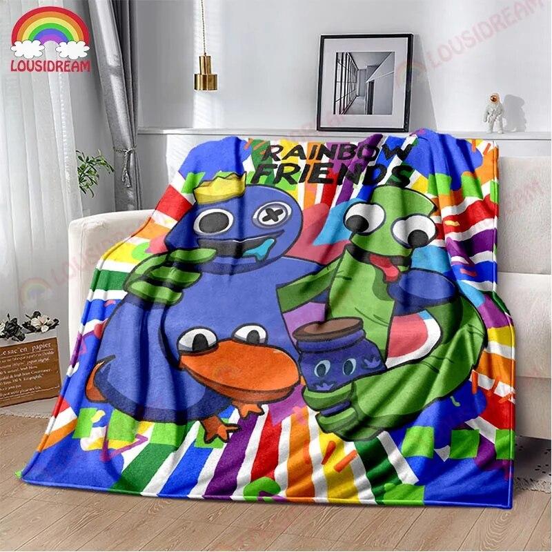 

Game Rainbow Friends Kawaii Blue Monster Flannel Blanket Blanket for Gift All Seasons