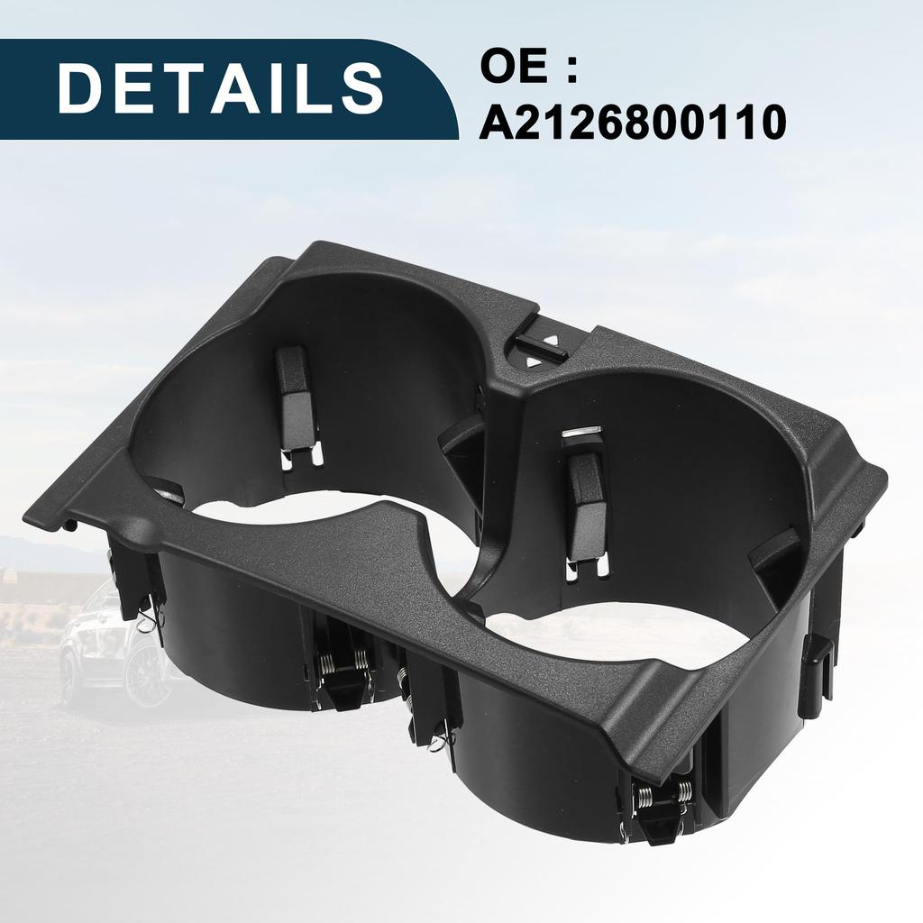 TUCKBOLD Practical Cup Holder for Part Number A2126800110 Instrument Panel Drink 1 Piece Mercedes-Benz E350, Holder, Black,