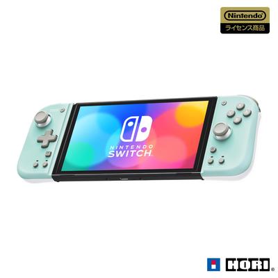 Nintendo Licensed Grip Controller Fit for Nintendo Mint Green X with Rapid Fire and Rapid Fire Hold Functions Switch, White,