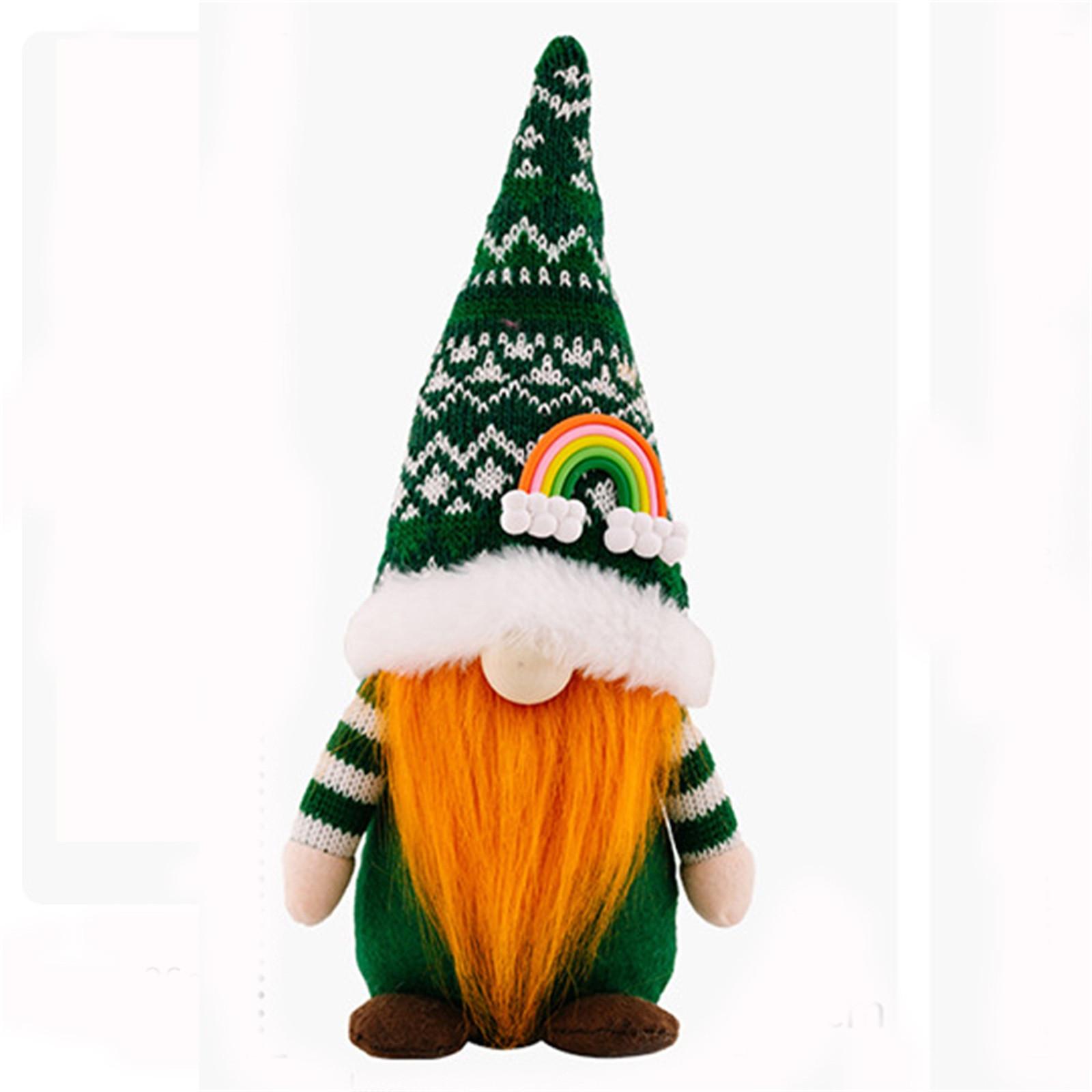 

Подарок, украшения ко Дню Святого Патрика, зеленая милая безликая кукла One Size