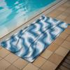 Blue Wave Marble Cartoon Anime Beach Towel Microfiber Quick Dry Super Absorbent Soft Bath Towel for Kids Adults Travel