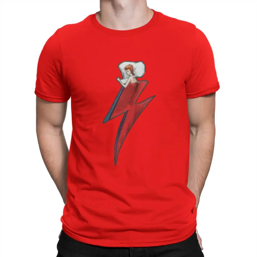 Cool Cool B-Bowie Creative TShirt for Men Sleeping Round Collar Pure Cotton T Shirt Hip Hop Birthday Gifts OutdoorWear