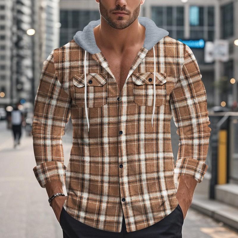 Men's Loose, Casual, Versatile Round-neck Multi-color Pullover Hoodie