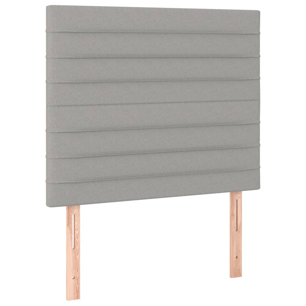 Bed Frame without Mattress Light Grey 80 x 200 cm Fabric