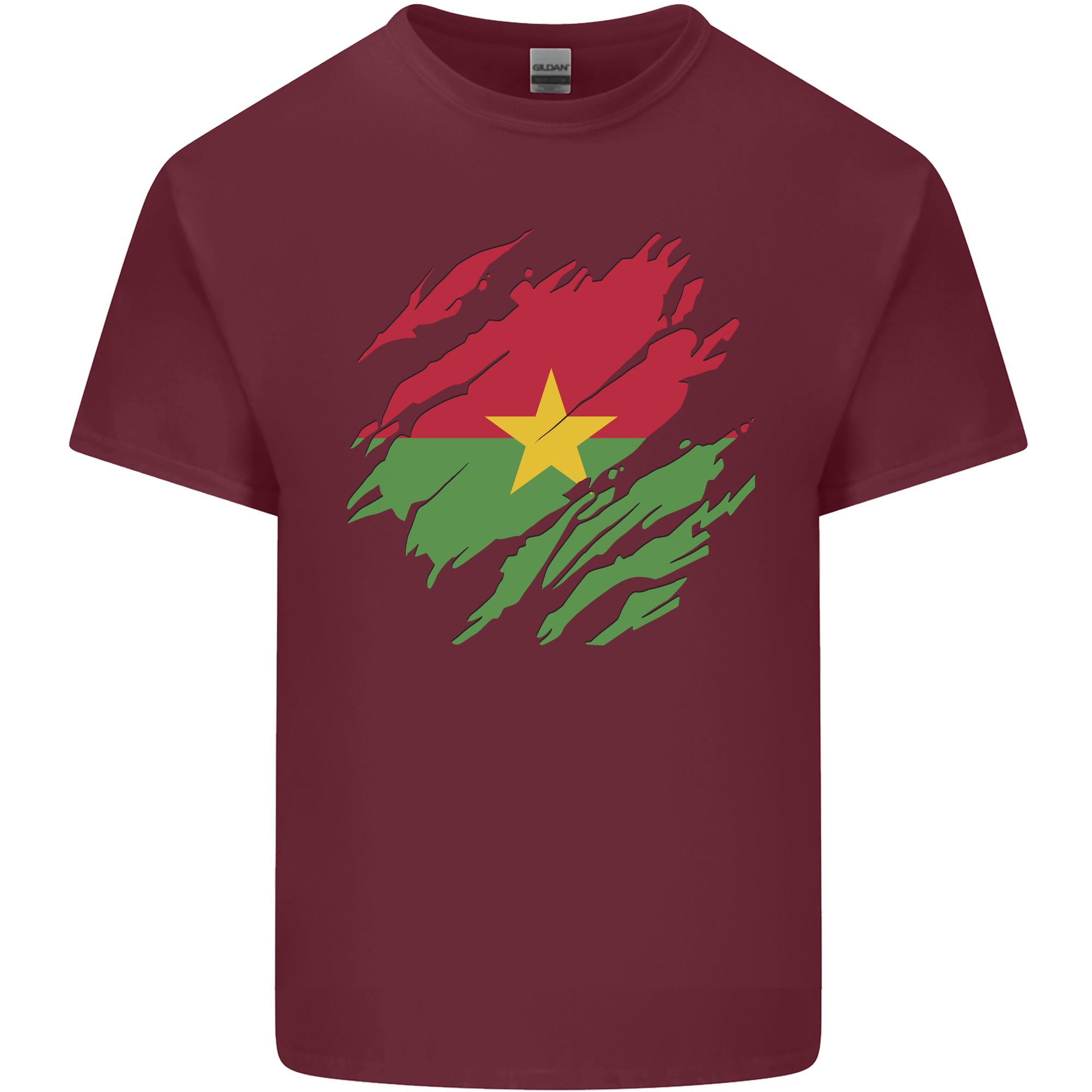 Torn Burkina Faso Flag Day Football Unisexs Light Cotton TShirt S