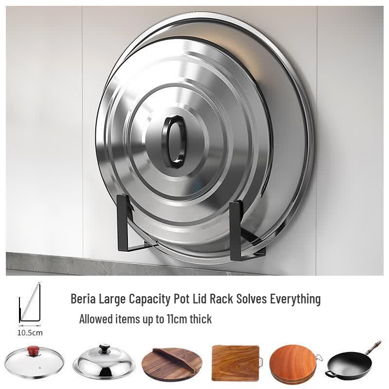 Brangdy Large Punch-Free Stainless Steel Pot Lid Holder