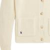 Polo Ralph Lauren Solid Logo Embroidered V-Neck Loose Long Sleeve Knit Sweater Women Sweater Cream WMPOSWENDW20303-100