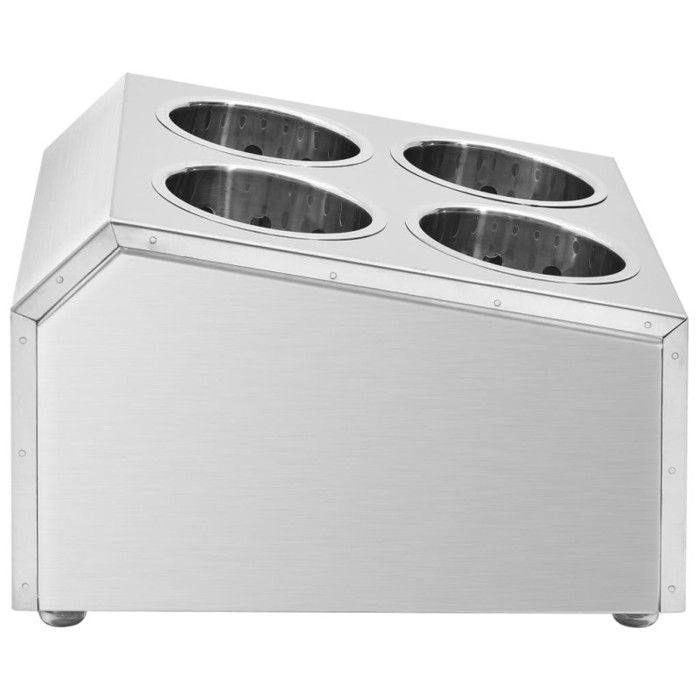 VidaXL Porte-couverts 4 grilles Carré Acier inoxydable