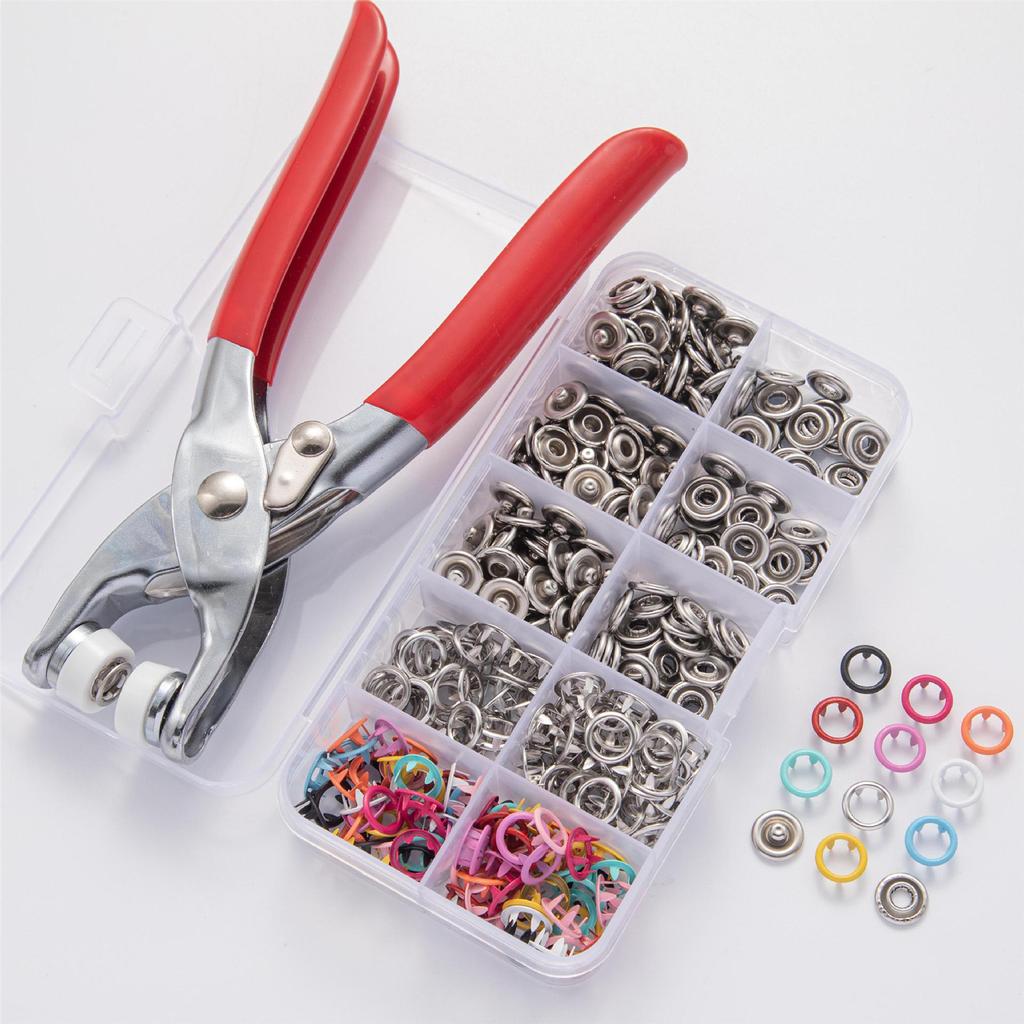 100sets Metal Eyelet and Eyelet Punch Die Tools Hand Press Kit Grommets DIY Manual Tools for Fabric Leather Belts Canvas Shoes