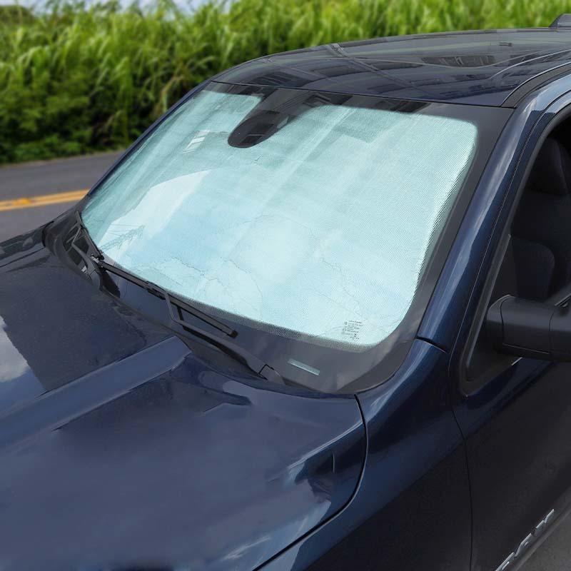 Car Front Windshield Sunshade Window Shade Foldable Sun Visor Car Cover Fit for Dodge RAM 2018 Up Intrerior Accessories