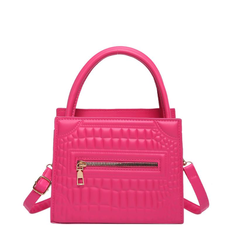 Bag Stone Pattern Women'S Bag Fashion Handbag Textured Pu Shoulder Bag Niche Versatile Messenger Bag