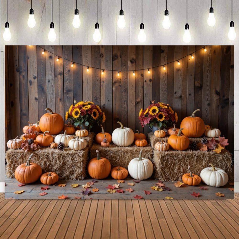 Autumn Harvest Jesus Photo Backdrop Banner Maple Pumpkin Bible Christian Religion Thanksgiving Party Decor Photograph Background5