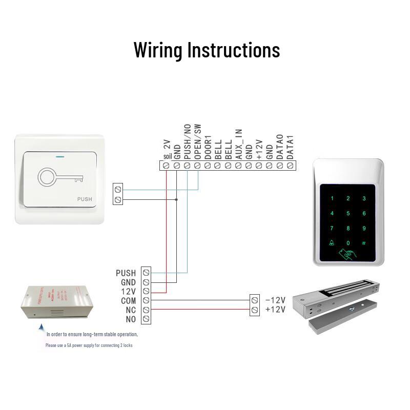 Realand K5-2 Access Control Exit Button (2-pack) CN Plug (adapter Included)