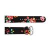 For Fitbit Versa Peony Pattern Genuine Leather Watch Strap Adjustable Wrist Band,Length: 122+83mm
