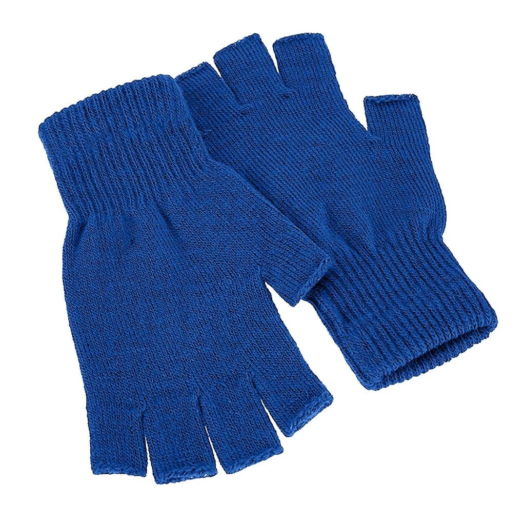 Unisex zimní půlprstové rukavice Pletené otevřené prstové rukavice Teplé elastické rukavice