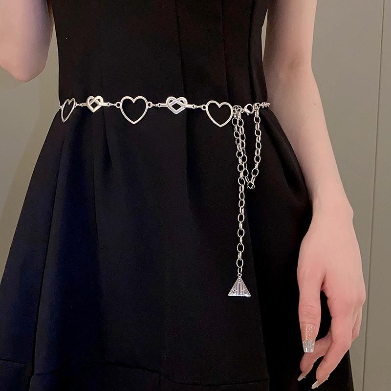 Ethnic Style Wax Rope Wood Bead Acrylic Woven Oval Waist Chain Temperament Belt Versatile Waist Jewelry