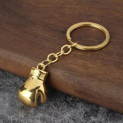 Creative Metal Boxing Glove Keychain Hanging Simulation Boxing 3D Modeling Car Keys Ornaments Bag Hanging Decoration