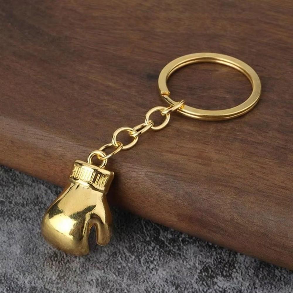 Creative Metal Boxing Glove Keychain Hanging Simulation Boxing 3D Modeling Car Keys Ornaments Bag Hanging Decoration