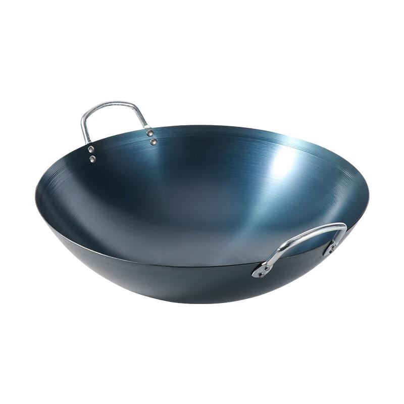 Wutuo 32cm Traditioneller Eisenwok mit zwei Griffen