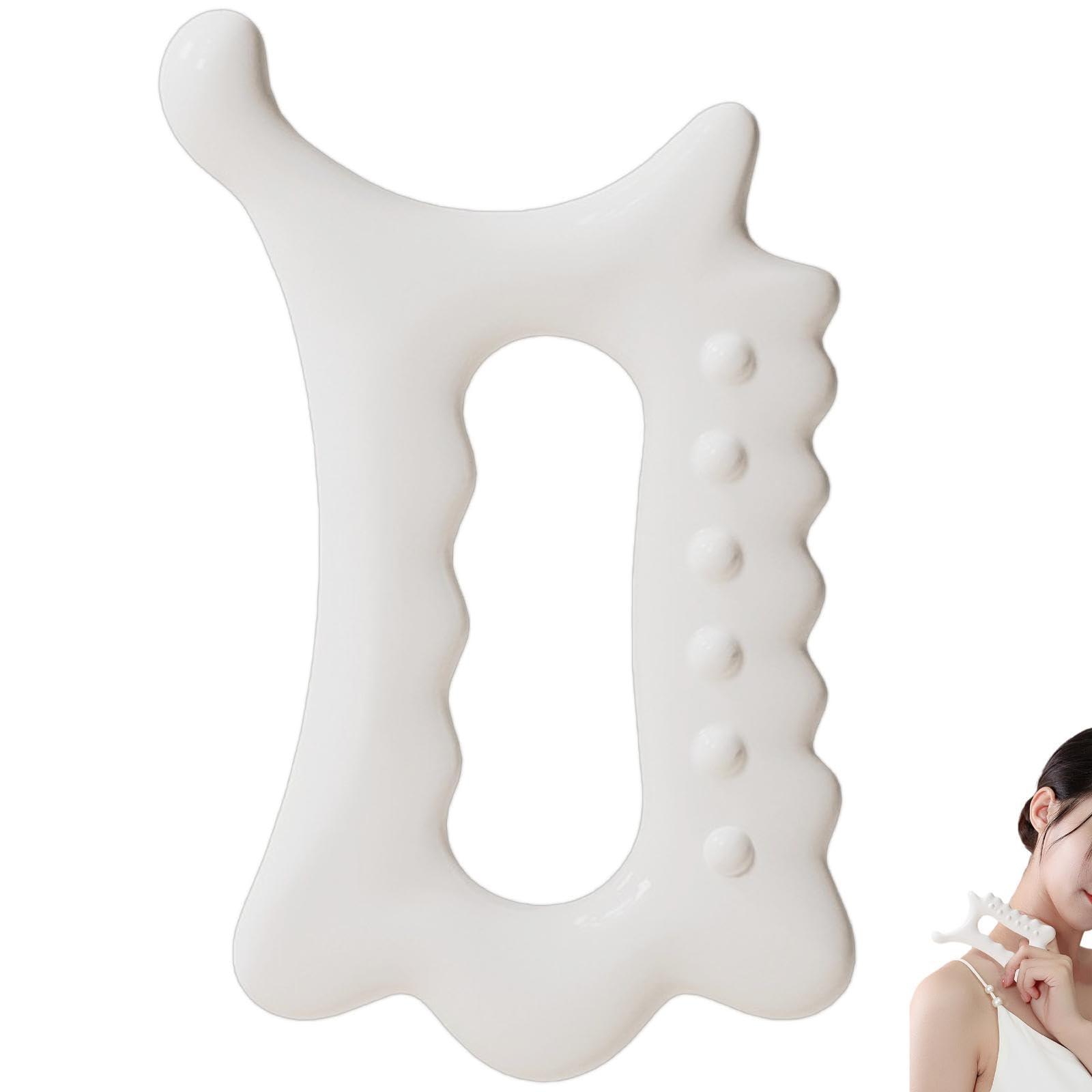 

Facial Gua Sha Massage Board Resin Reduce Fat Static Free Portable Full Body Scraping Plate For Women Adults белый