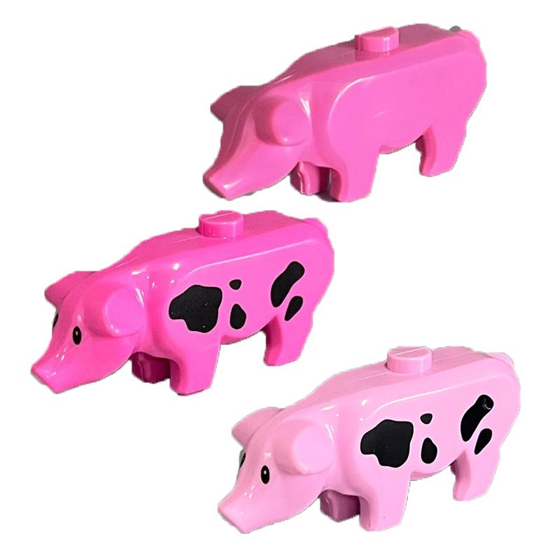 MOC Urban Zoo Model Farm Scene Building Block Accessories Owl Sheep Wolf Pig Flamingo Elephant Camel Children Brick Toy Gift R69