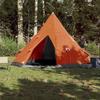 VidaXL Tipi Camping Tent 4 Person, Shade Tent with Carry Bag, Camping Awning, Garden Shelter, Orange 94382