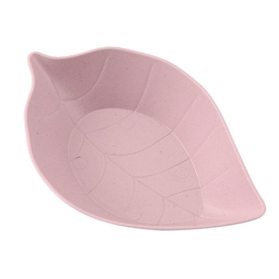 

Dipping Dish Leaves Shape Japanese Style Smooth Edges Stackable Non Slip Bottom Serving Burrs Free Multipurpose Mini розовый