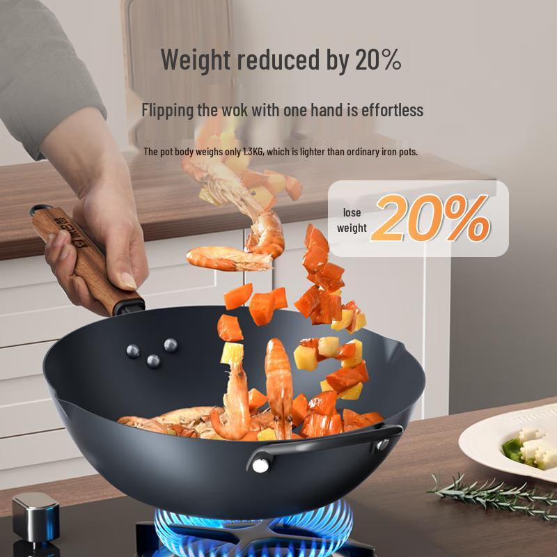Kangbach 32cm Titanium Non-Stick Iron Wok