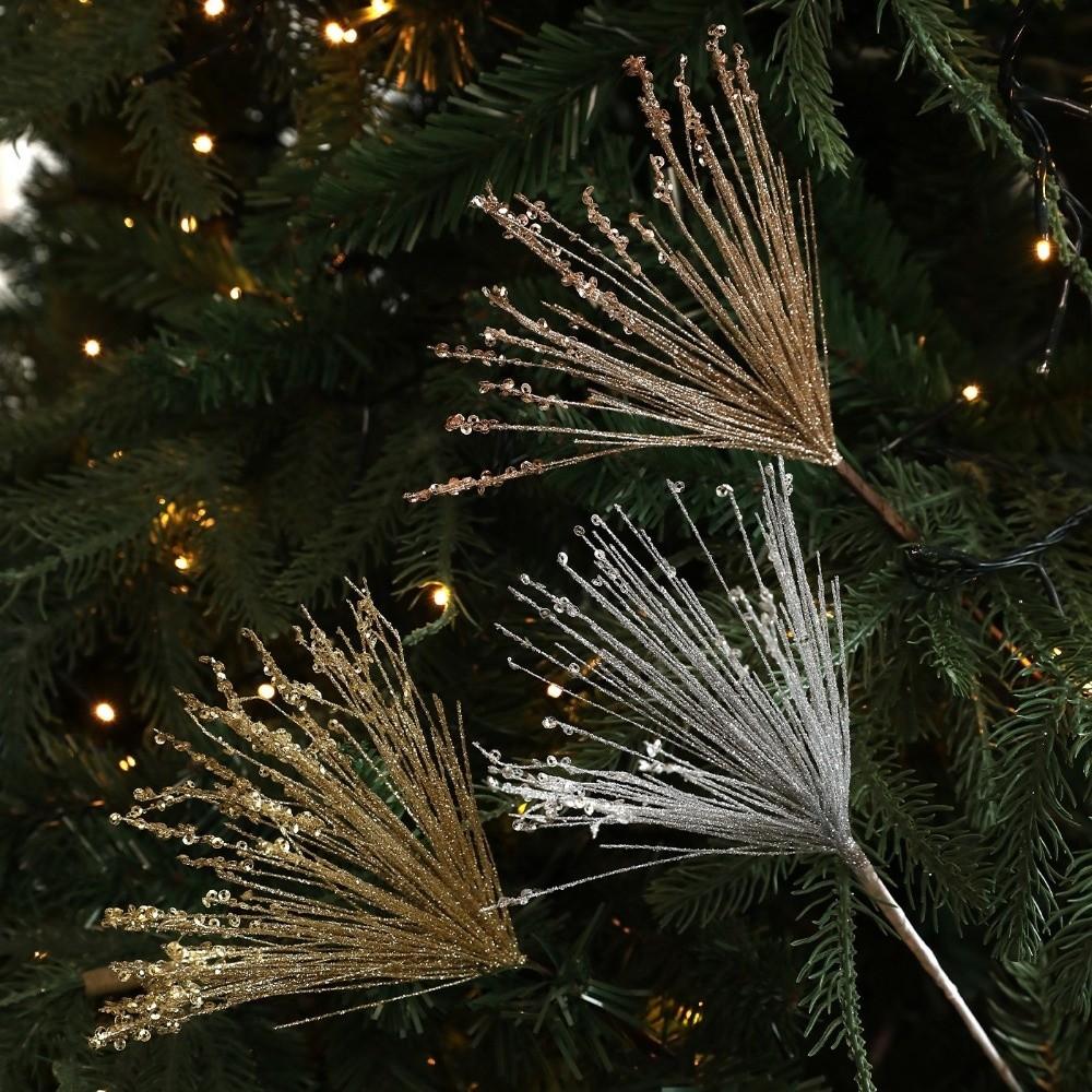 2pcs Floral Arrangements Artificial Flower Branches DIY Festive Floral Stems Tree Ornament