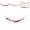 Festive Merry Christmas Happy New Year Banner Bunting For Home Party Decor