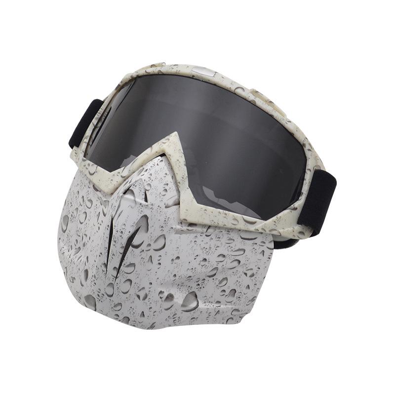 

Best-selling face mask goggles, motorcycle glasses, racing goggles, motorcycle off-road helmet goggles, ski mask перлина білого кольору