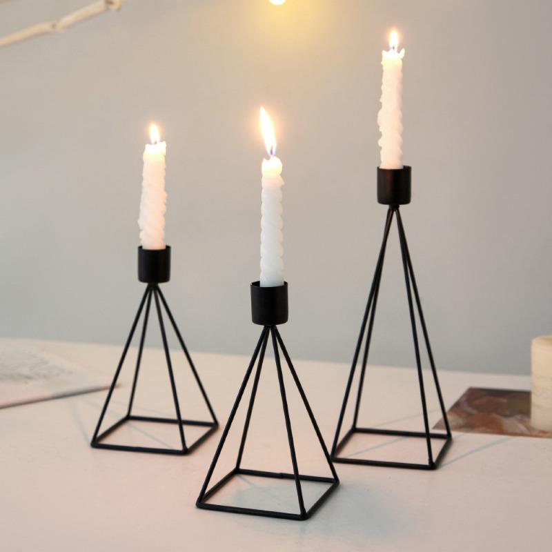 Iron Christmas Candlestick Living Room Ornament, Candlestick Romantic Decoration for Dining Table
