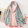 Herbst Neue Mode Böhmisch Süß Floral Quaste Viskose Schal Tuch Dame Hohe Qualität Wickel Pashmina Stola Bufandas Muslimischer Hijab