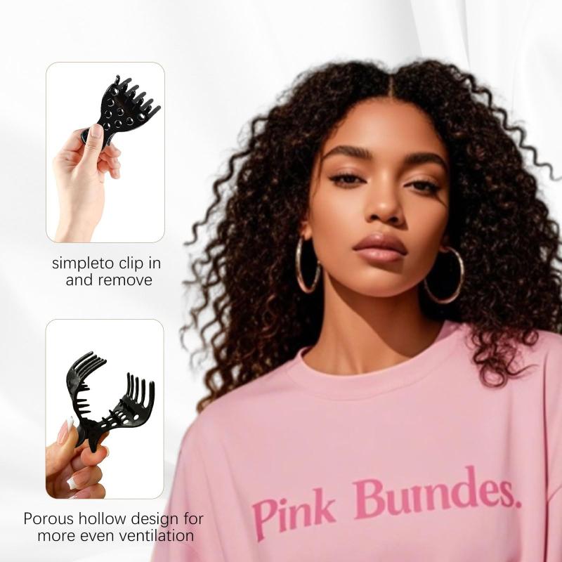 1 Stück modische, mehrfarbige, flauschige Haarclips zur Volumenverstärkung am Haaransatz, ohne Abdrücke zu hinterlassen, für natürlich voluminöse Locken