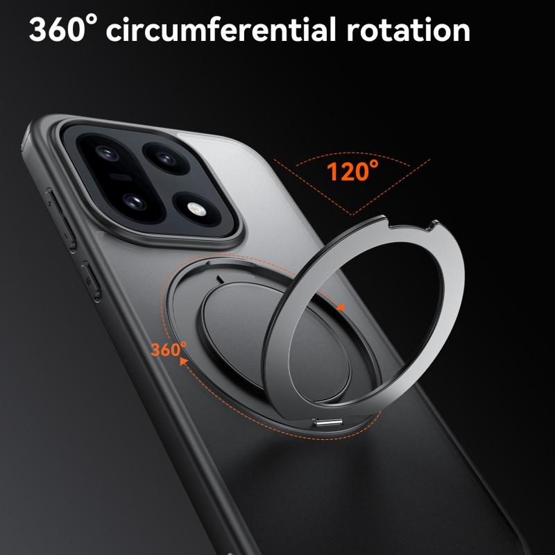 360° Rotatable Metal Ring Holder Bracket Shockproof Case For Oneplus 15 Magnetic Wireless Charging Case Cover