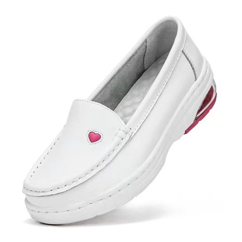 Medical care work shoes Hospital professional nurse shoes Leather platform sole single shoes Non-slip comfortable breathable soft sole nurse shoes