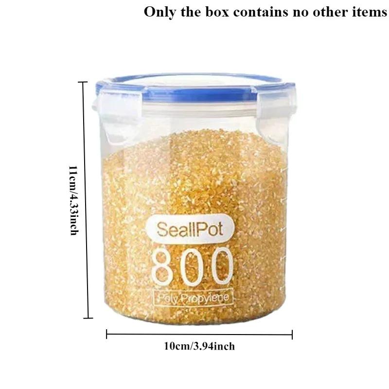 Sealed Kitchen Food Storage Canisters Transparent Large Capacity Grain Fresh Preservation Box Moisture-proof Storage Boxseal Pot