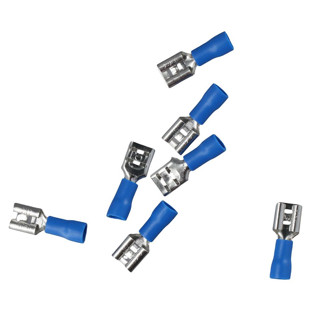 

100Pcs Blue Spade Connector Semi Insulated Wire Connectors Spade Terminals Auto