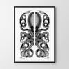 Black and White Poster Octopus