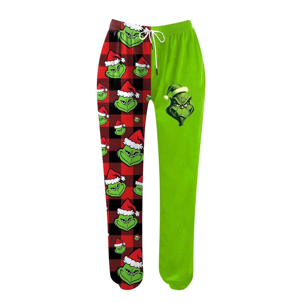 Women's Casual Fashion Christmas Printed Casual Sweatpants Elastic Waist Drawstring Pants