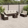 VidaXL Garden Lounge Set with Cushions 9 Pcs, Sofas with Adjustable Feet, Outdoor Furniture Set Patio Terrace, 3218853