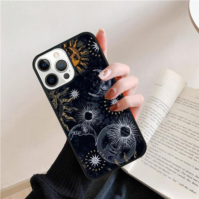 Sun Moon Art Coque Shell For iPhone 17 Air 15 16 14 13 12 Pro Max 11 Pro Max Plus Phone Case Cover