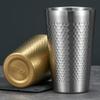 Jimeijiduo 304 Stainless Steel Honeycomb Double-Layer Hammered Cup