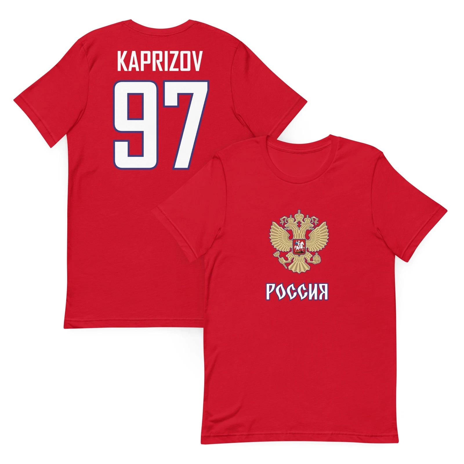 Kirill Kaprizov #97 Team Russia Hockey Jersey Shirt Olympics World Cup Wild L