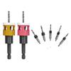 Pack of 5 Hex Shank Countersink Drill Bits with Adjustable Depth Stop Tapered Bits for DIY Projects and Professional Use